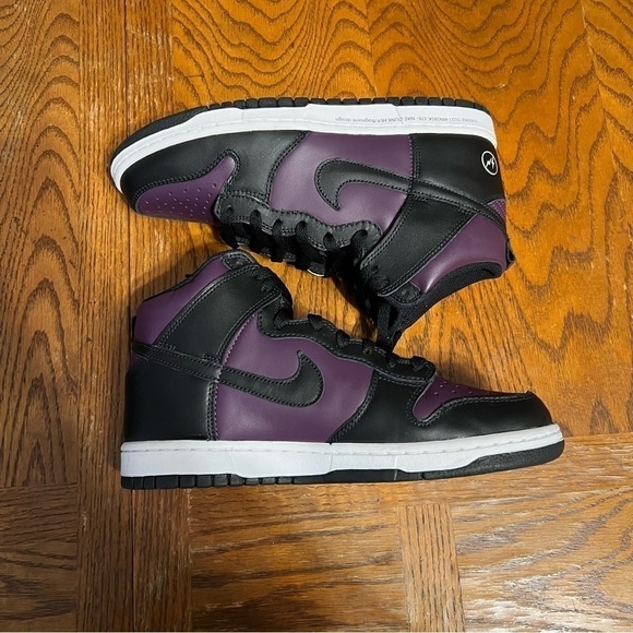NEW Nike Fragment x Dunk High Beijing in Purple Black Men's 8 or Women's 9.5 - Picture 5 of 13